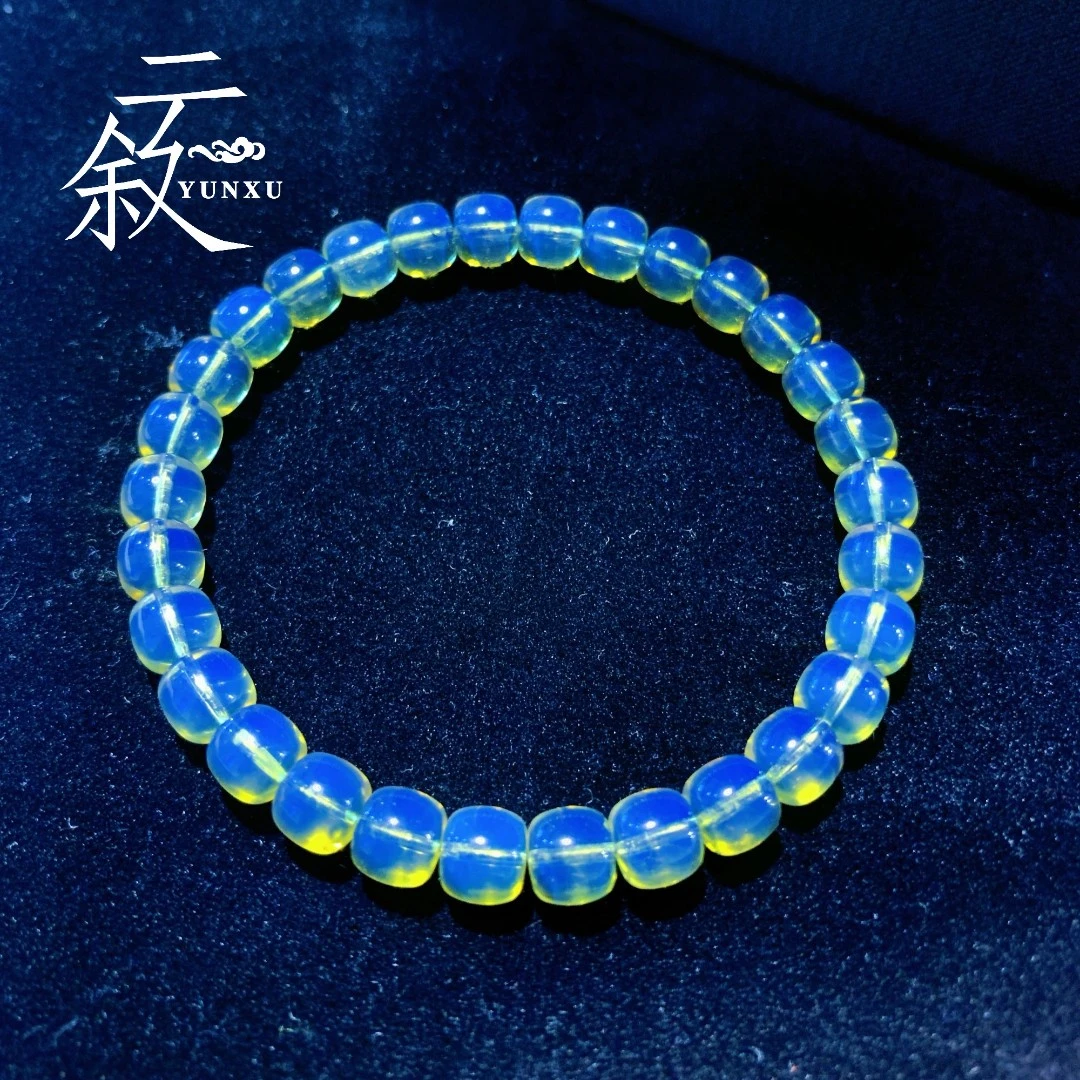 CloudStory云叙穿林打叶声蓝珀老型手串墨西哥高蓝极致精工归圆
