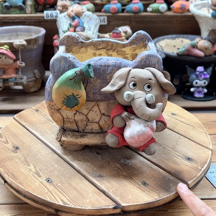 嘻哈多肉花盆百搭