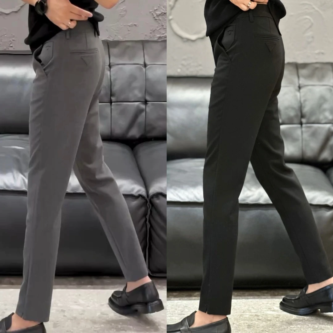 秋季新款“立体剪裁”高端男士修身时尚休闲裤九分裤