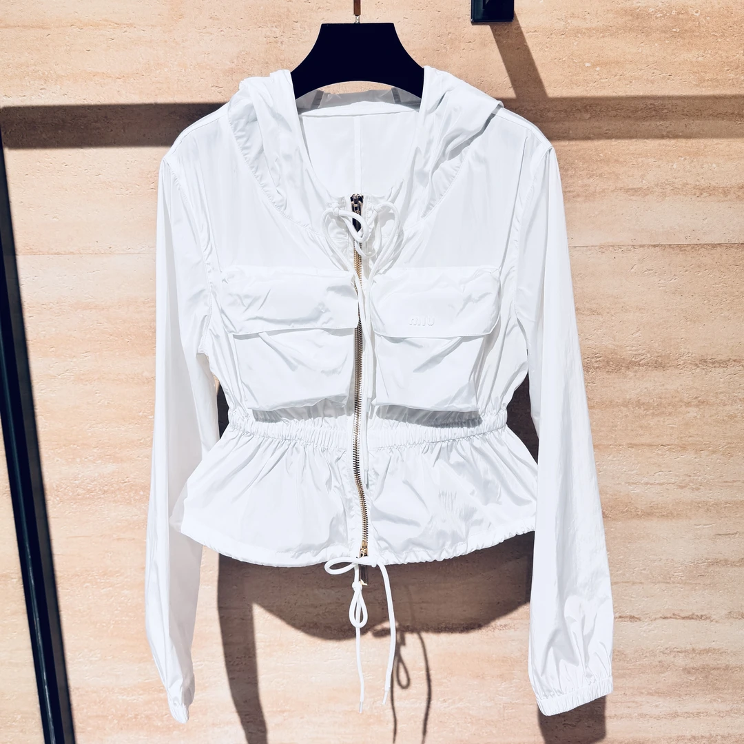 《猪猪出品》常规袖百搭女长袖防晒连帽短外套开衫797