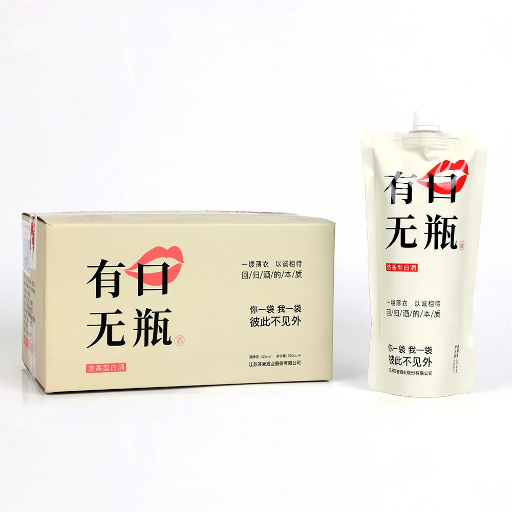 蘇譽·有口无瓶 浓香型白酒整箱6袋纯粮食酒口粮酒42度520ml