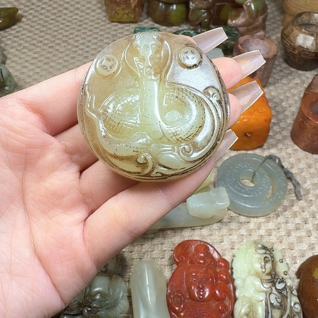 白玉菩提吊坠挂件