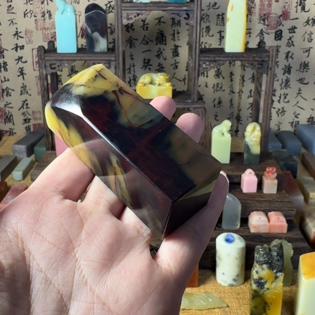 苍***山昌化石印石青田九索紫檀