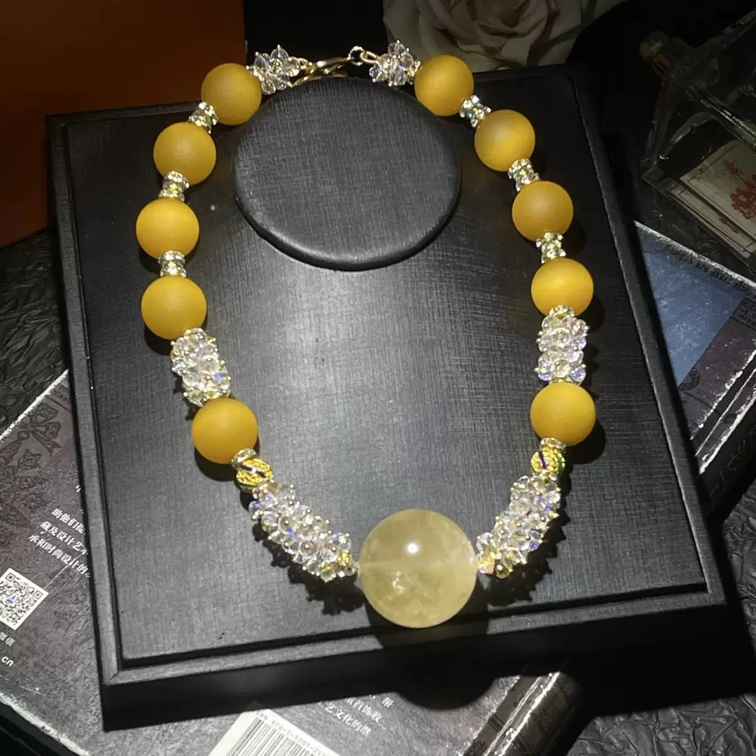 非金属仿珍珠项链 设计师原创·原石风不规则项链【不退换看好再拍】