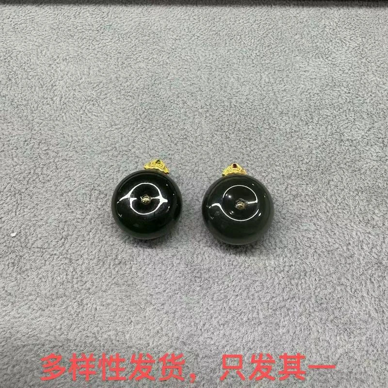 【此货完好无损清仓场】18K金俄料碧玉平安扣（多样性发货，发一件）