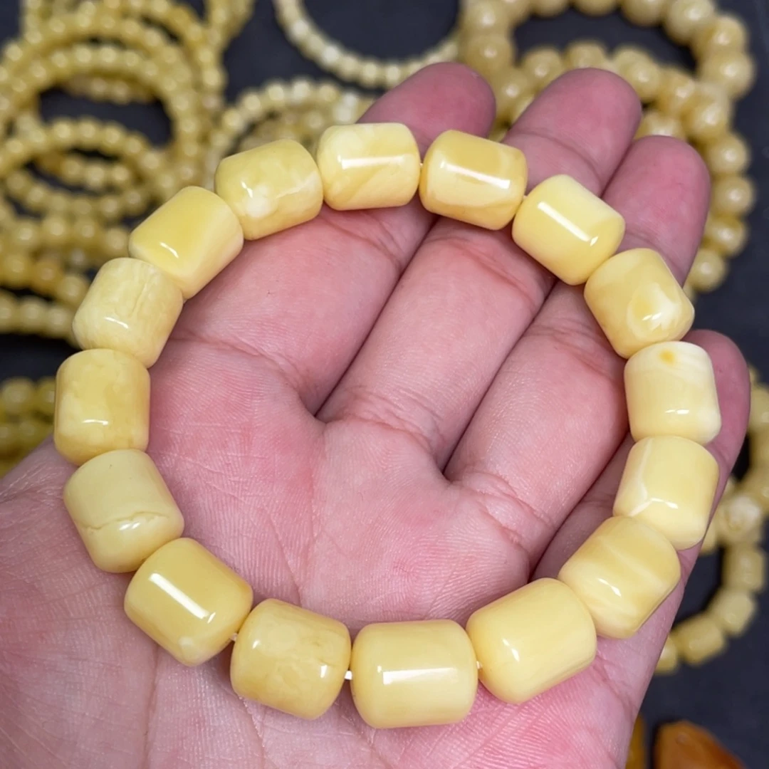 蜜蜡未镶嵌裸石竹节蜜蜡手串11mm