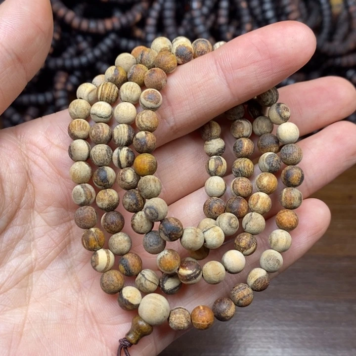 贡木手串/手链0.6*108干枯玫瑰