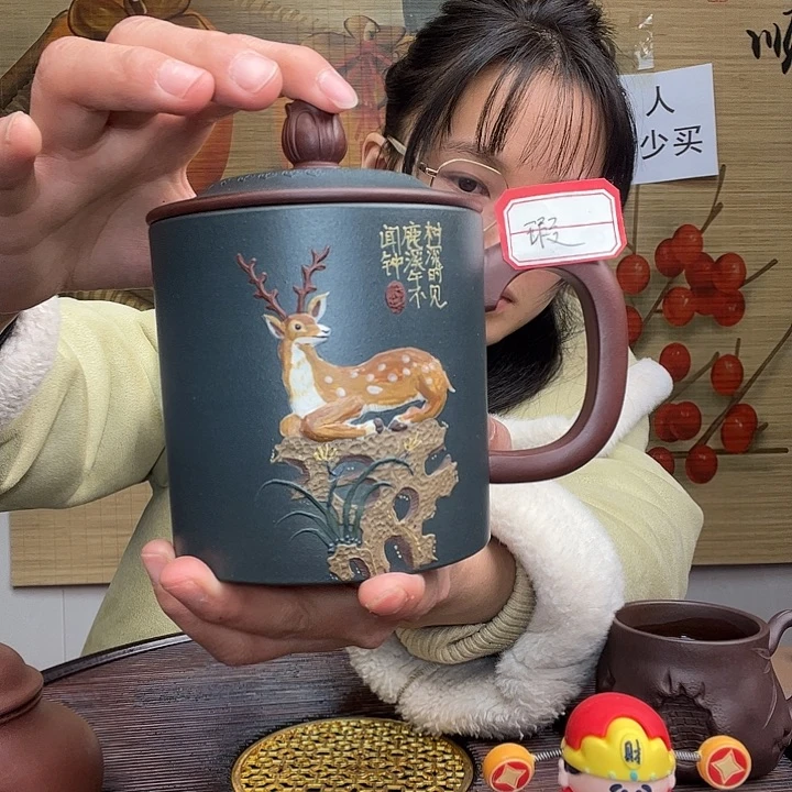 紫砂茶杯原矿紫砂杯