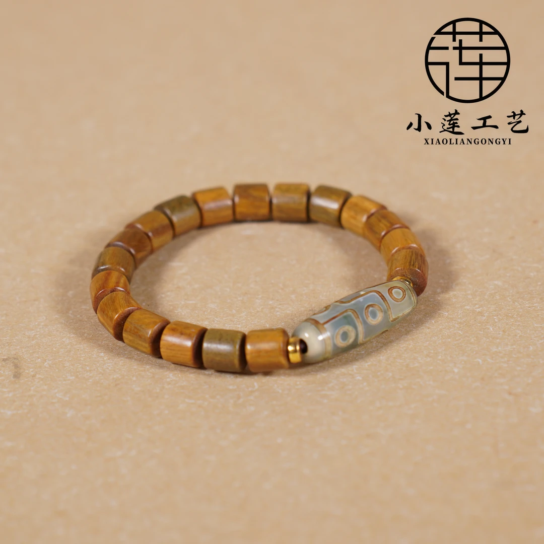 【小莲工艺】阿根廷绿檀0.8直切玉檀香单圈diy小天天手串