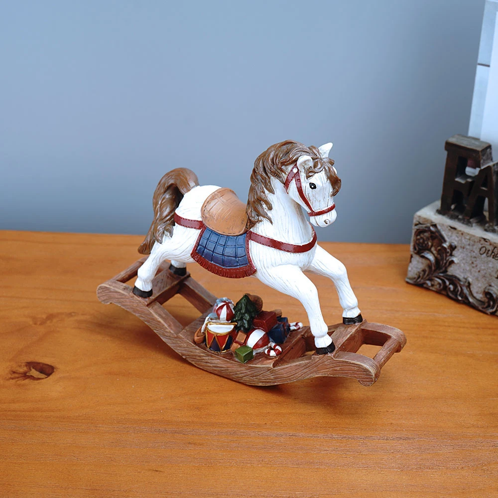 圣诞树装饰圣诞节玩具木马摆件树脂工艺品圣诞礼物礼品