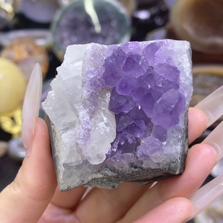未镶嵌珠宝半成品紫晶奇石紫晶块