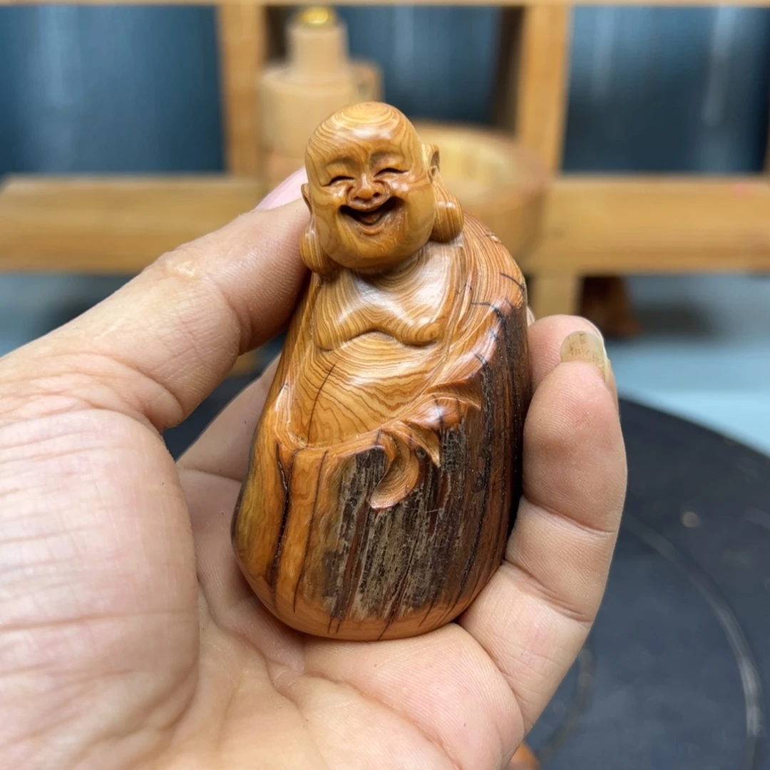 无***子木崖柏木摆件手把件