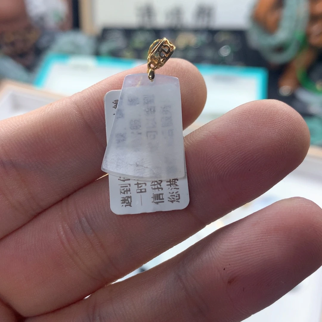 颈饰银S925镶嵌翡翠
