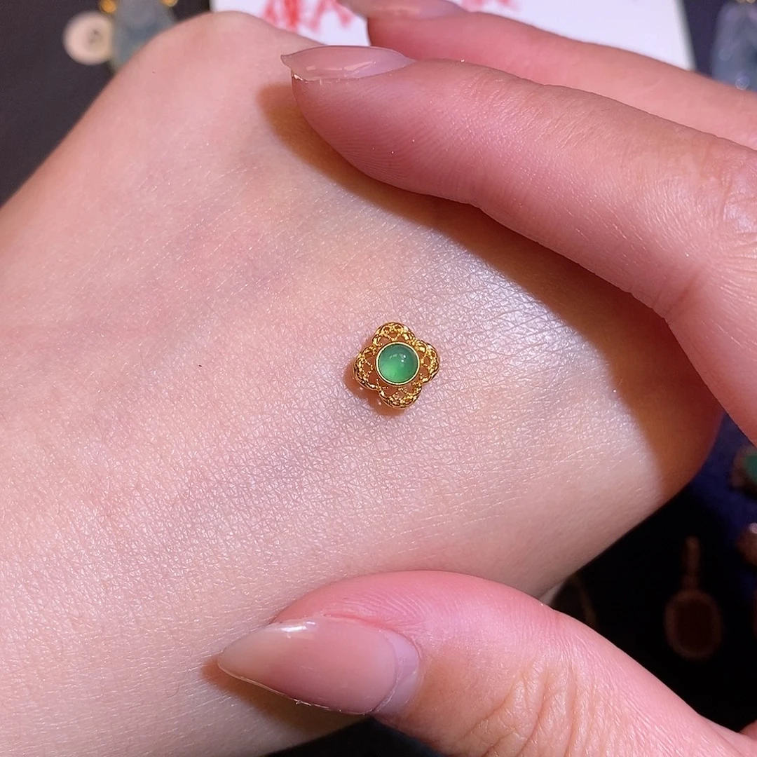 翡翠银S925镶嵌颈饰