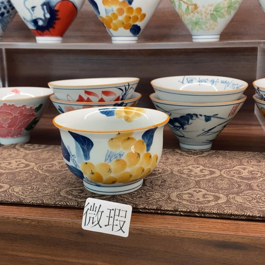 釉下彩老陶泥手工绘制