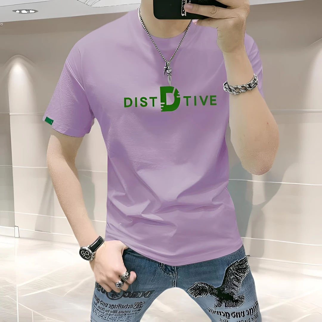 正品美式潮流高街ins短袖男T恤夏季新款字母修身百搭半袖男装上衣