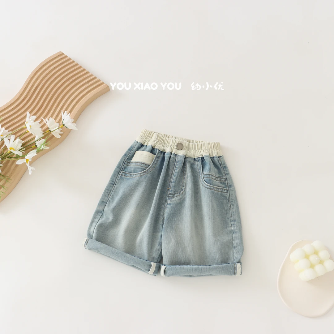 【幼小优】夏款童装男小童休闲夏季七分牛仔裤86210003