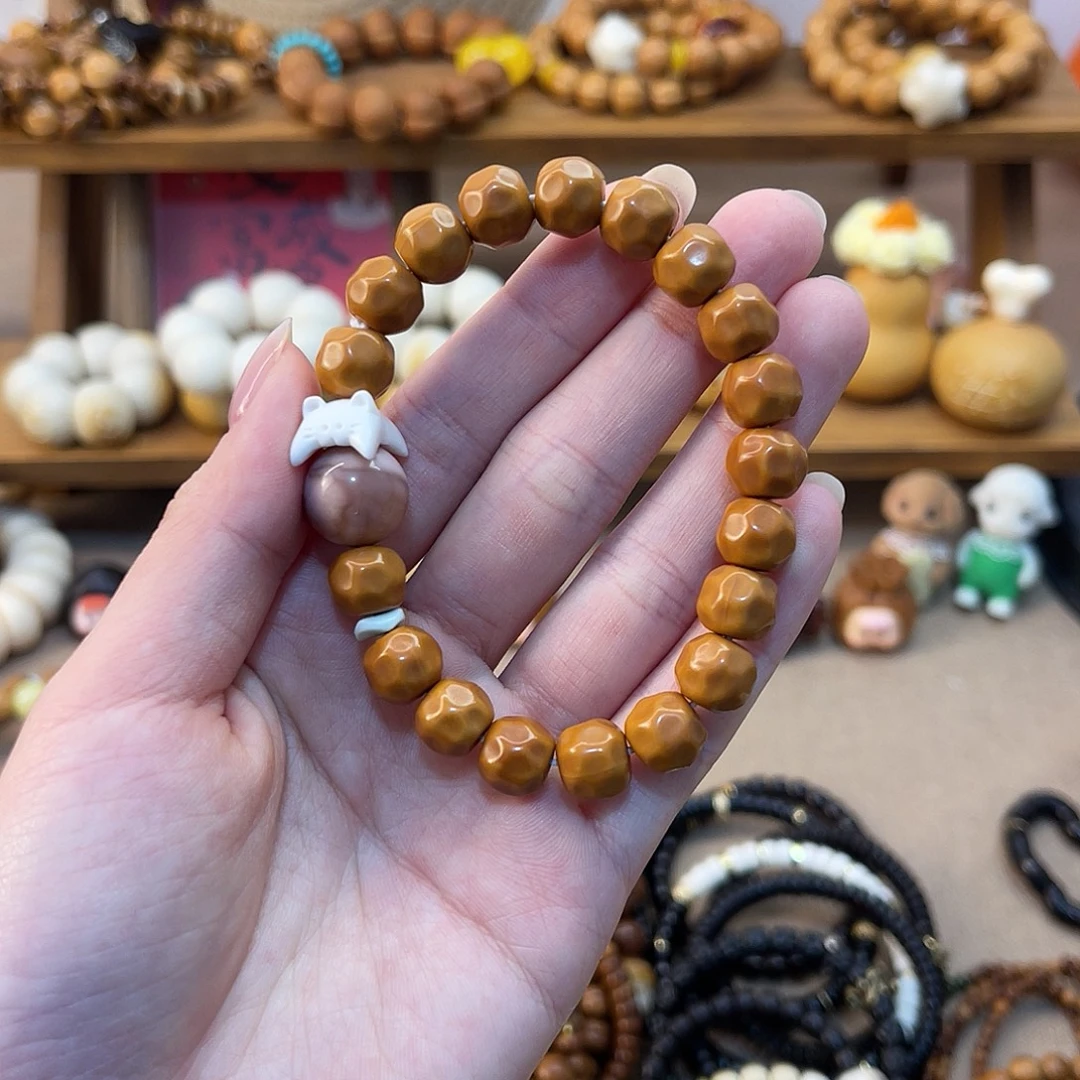 猴头核桃手串奶酪珠