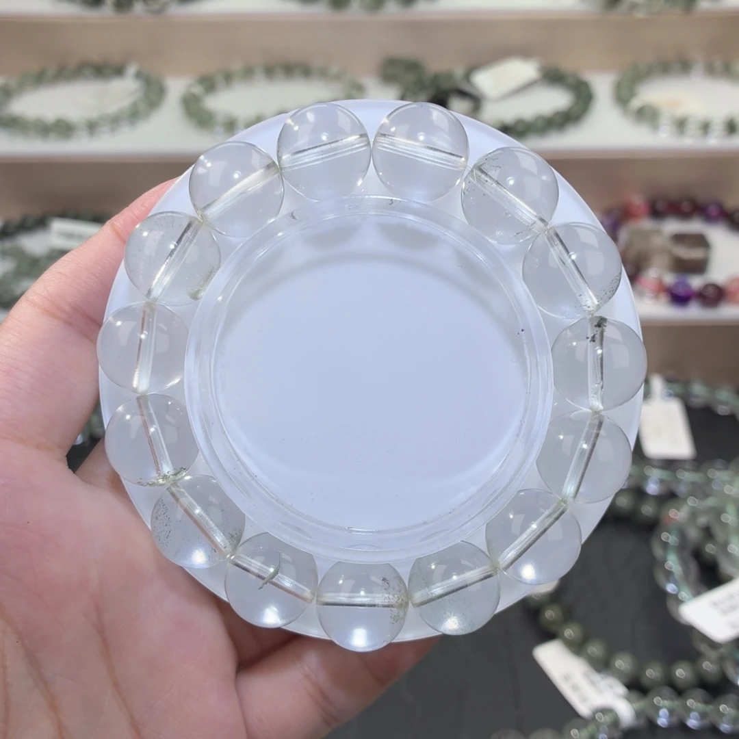 手链未镶嵌水晶3、白水体绿幽灵13m