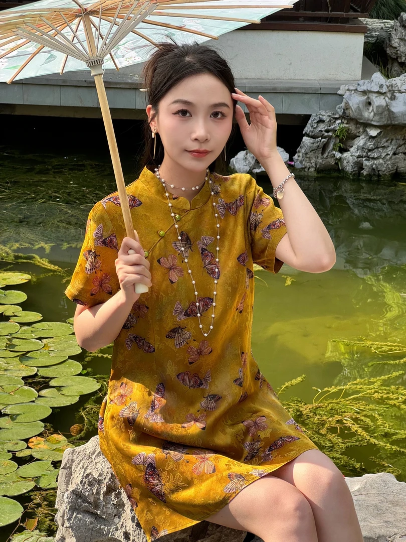 【单件装】莫尔奈 新中式旗袍式上衣气质显瘦