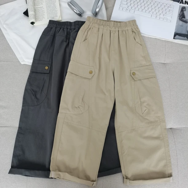 男童裤子秋装2025新款帅气儿童秋季休闲阔腿裤中大童长裤男孩卫裤