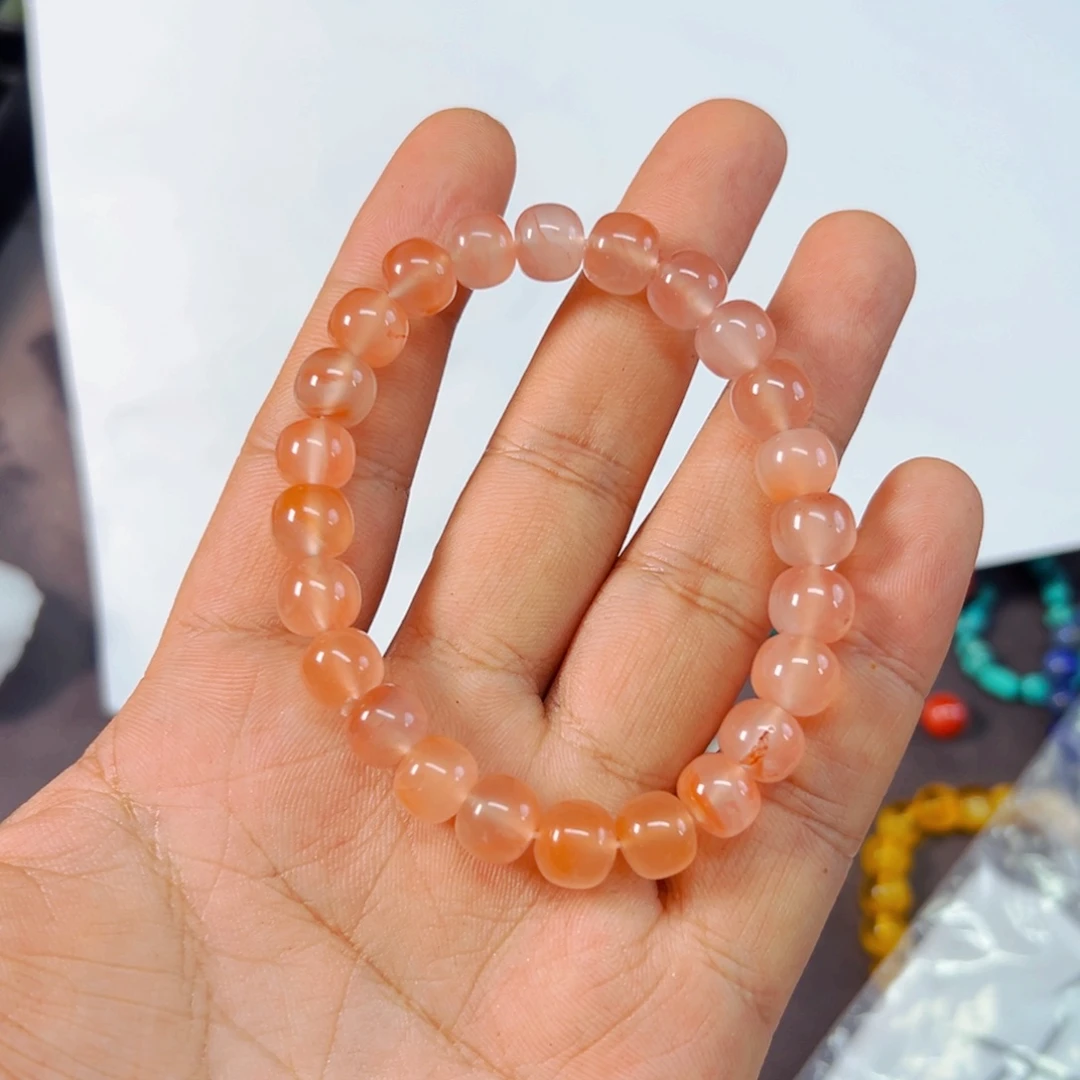 南红玛瑙手链未镶嵌峰**转荔枝冻9mm南红