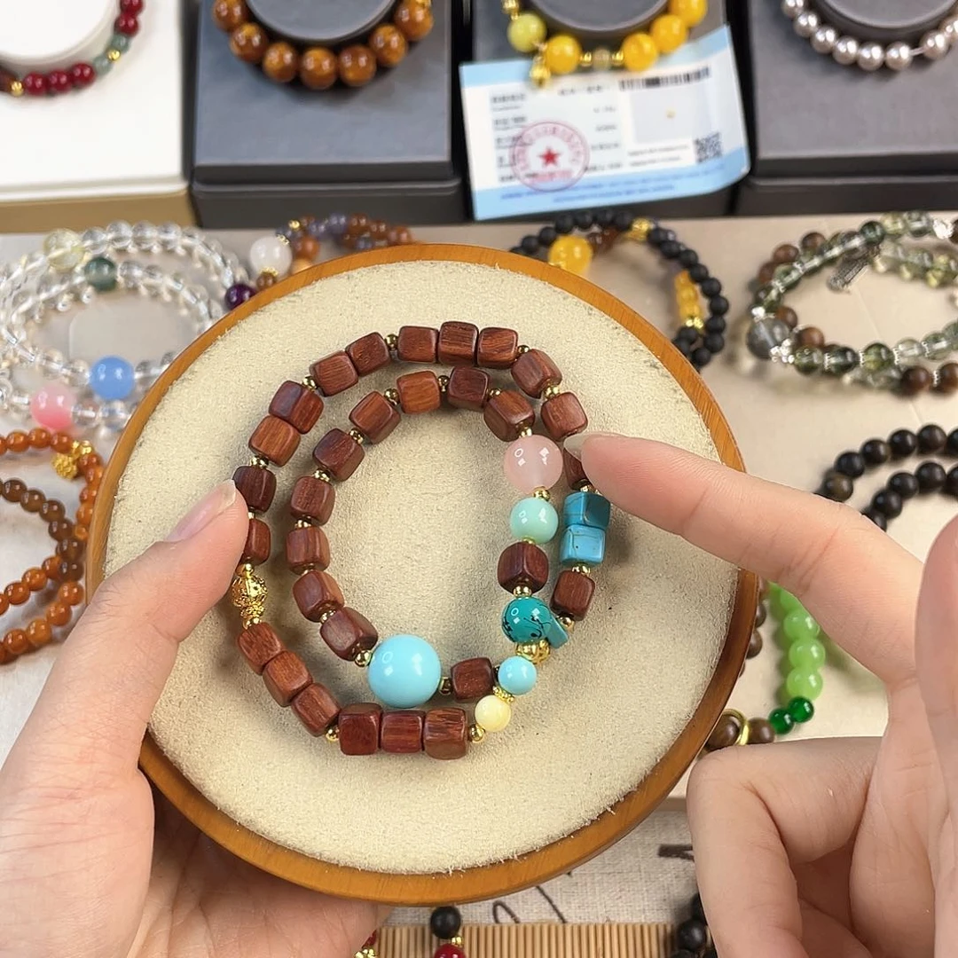 绿松石手饰银S925镀金镶嵌