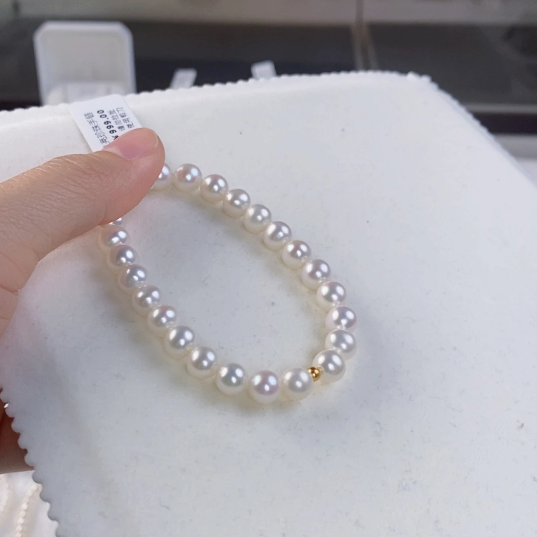 淡水珍珠手绳银S925镶嵌
