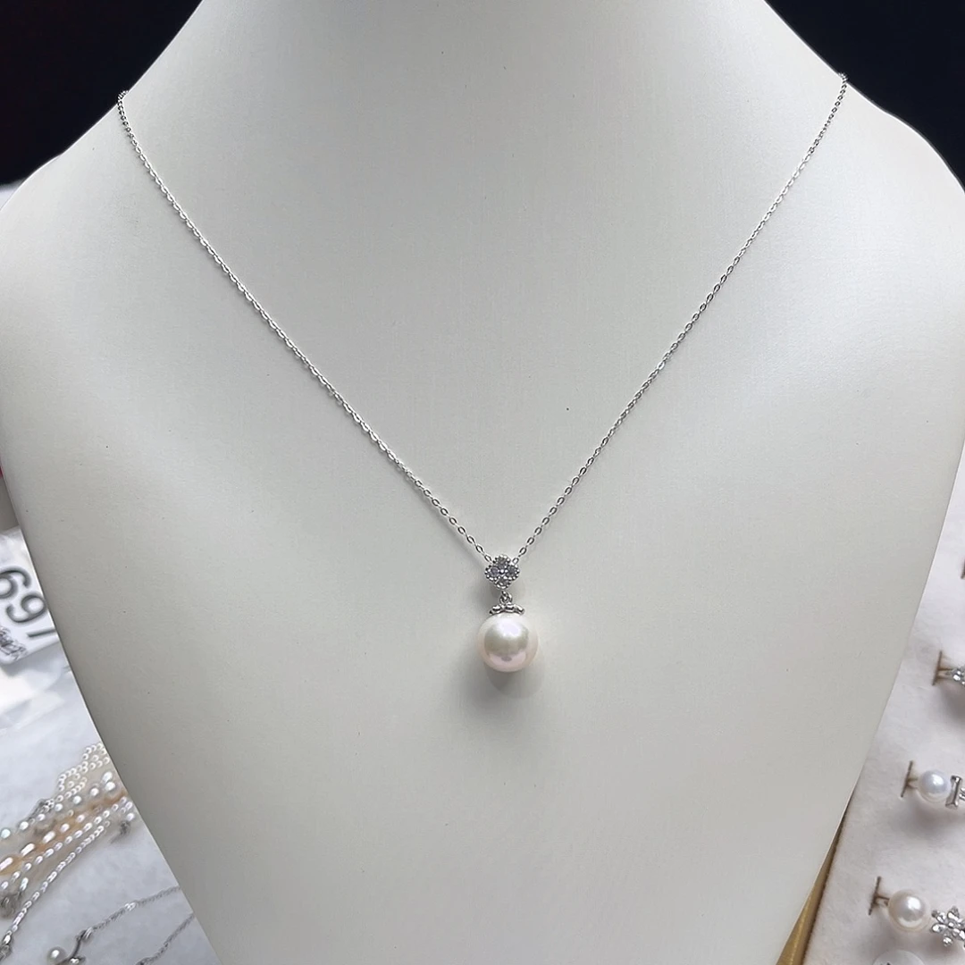 淡水珍珠吊坠(赠链)银S925镶嵌