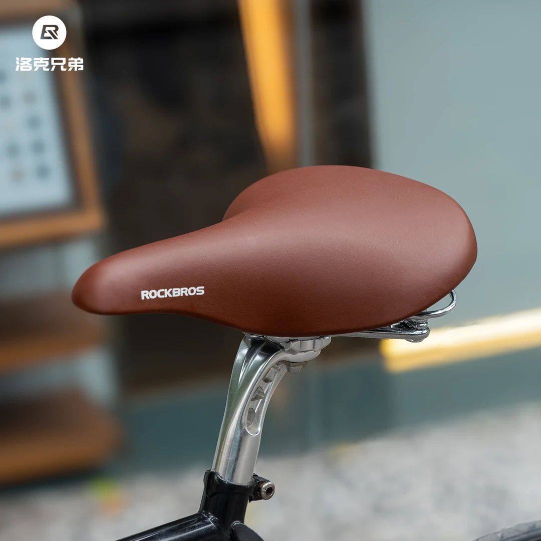 洛克兄弟自行车坐垫舒适鞍座复古车座弹簧减震城市休闲车骑行配件