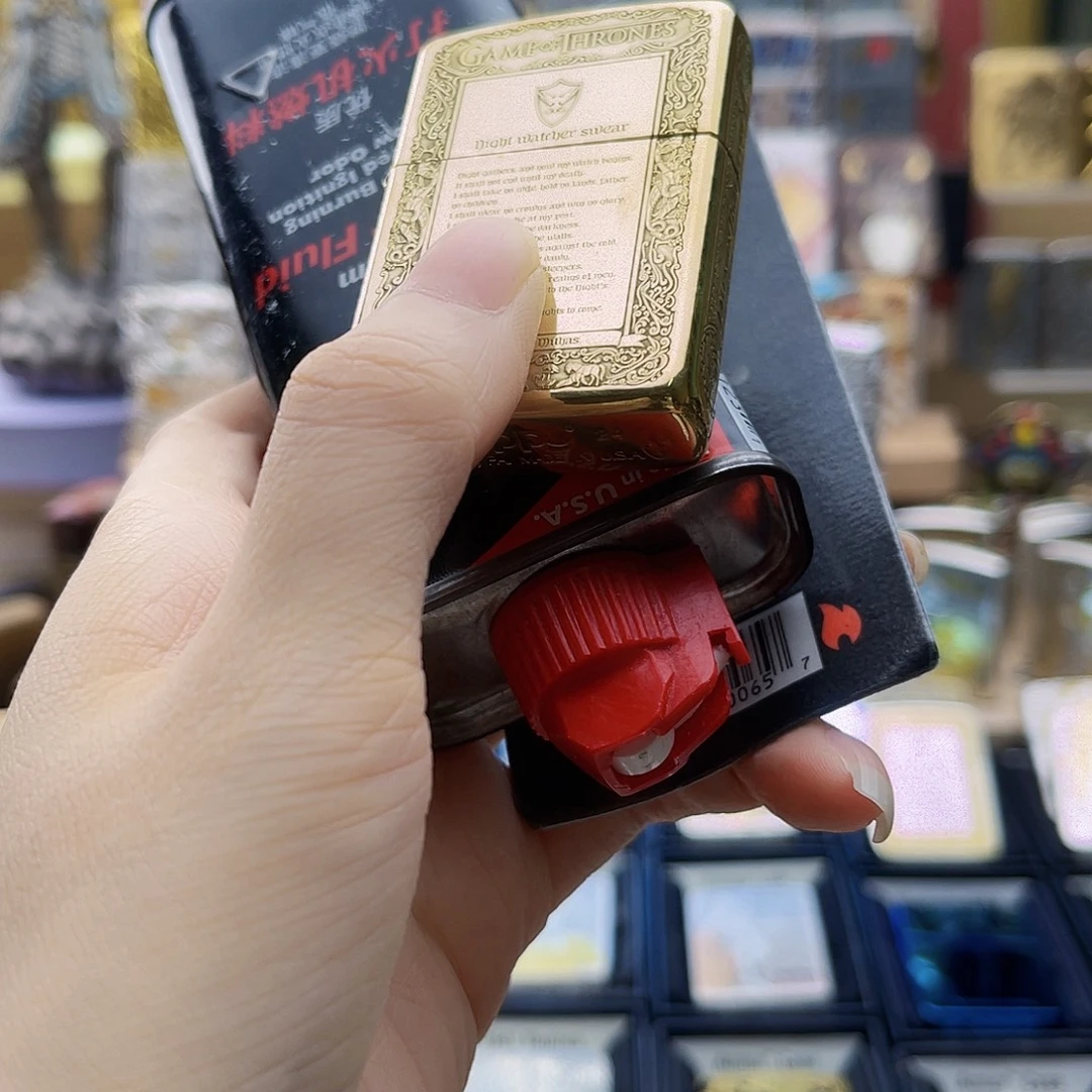 福***丸铜钢Zippo纹板冰与火