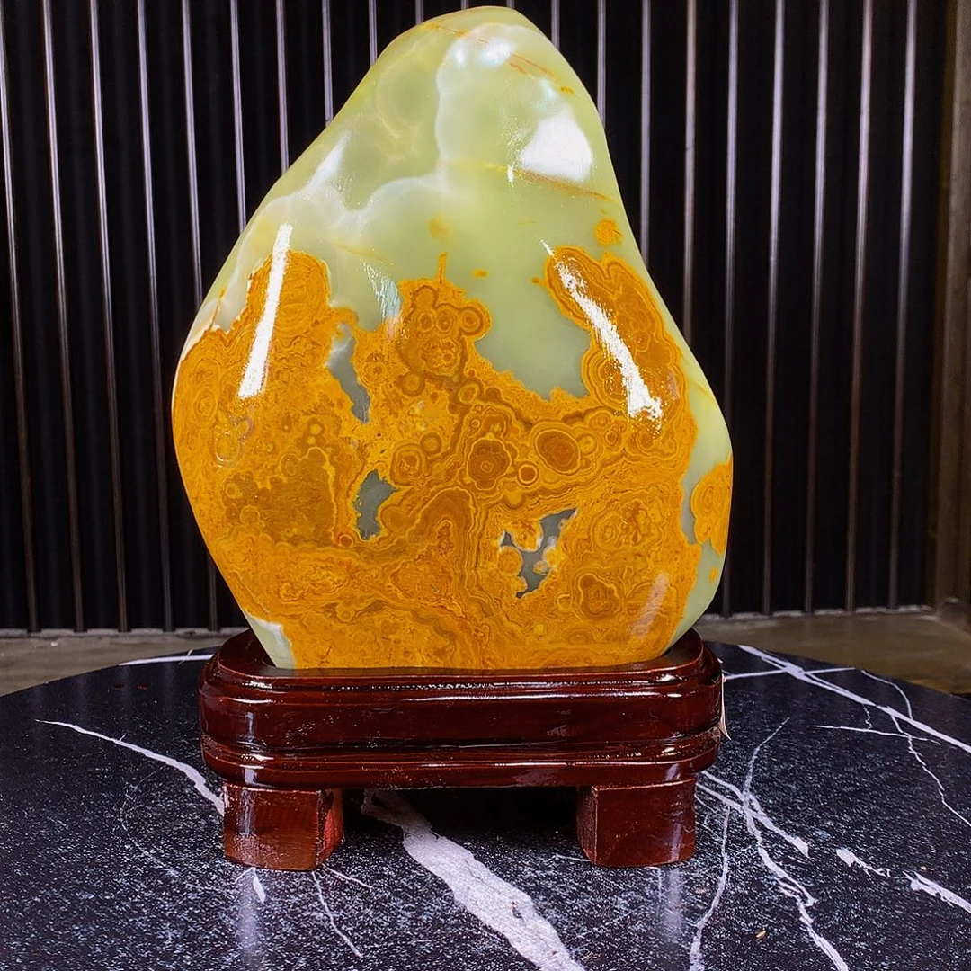玉中东伊朗古青原石摆件
