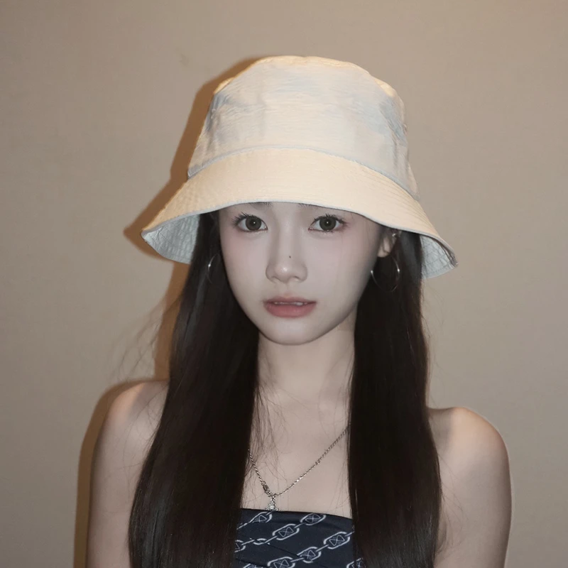 经典款透气日系纯色渔夫帽子女夏季户外遮阳防晒帽素颜遮脸盆帽男