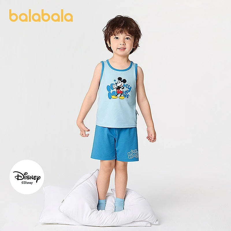 【迪士尼IP】巴拉巴拉儿童背心套装夏季空调服男女童睡衣家居服