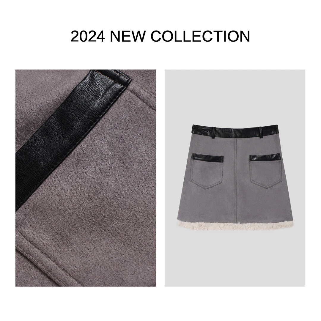 【小依专享】Q1357018B冬季新款时尚休闲短裙-7018