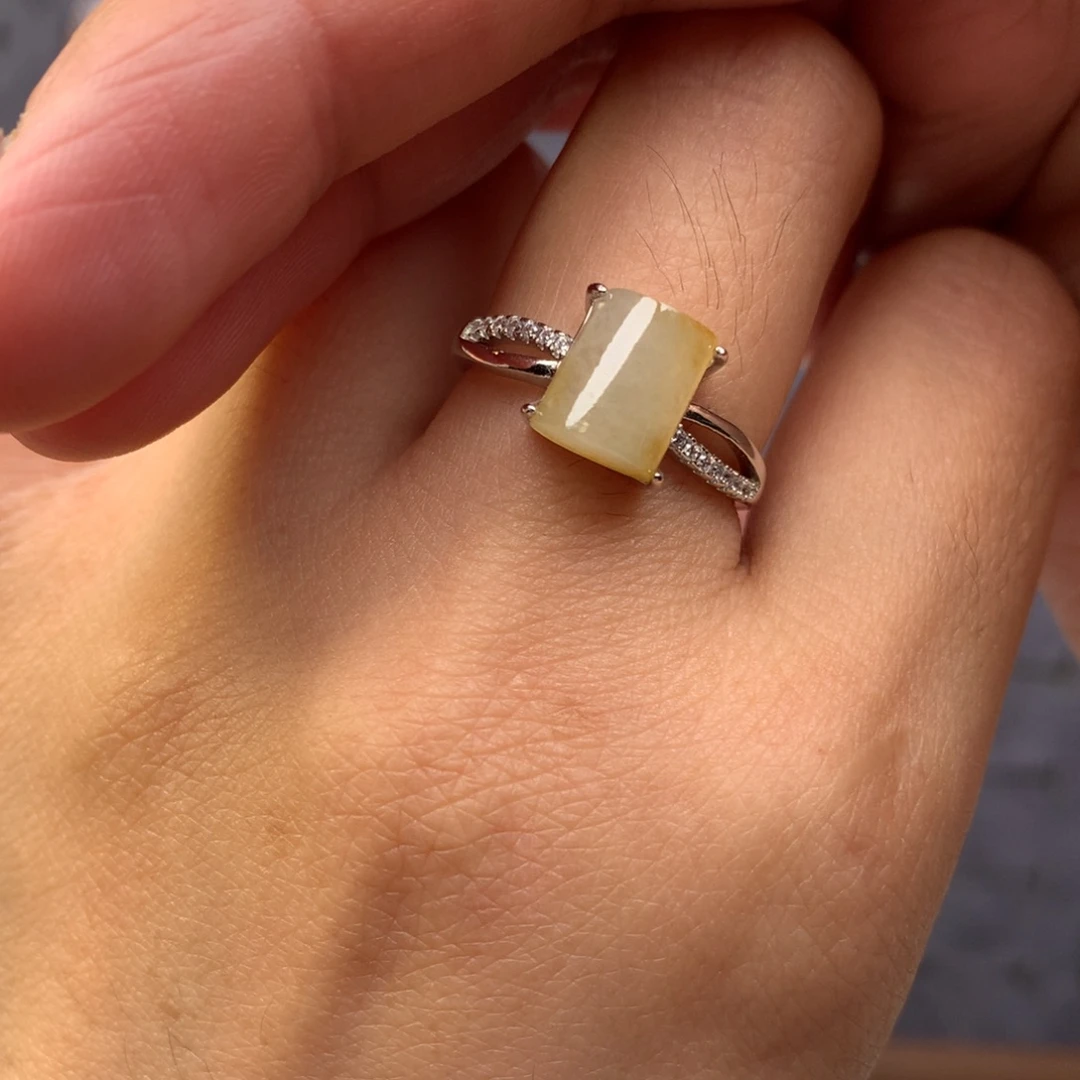 翡翠银S925镶嵌项链戒指