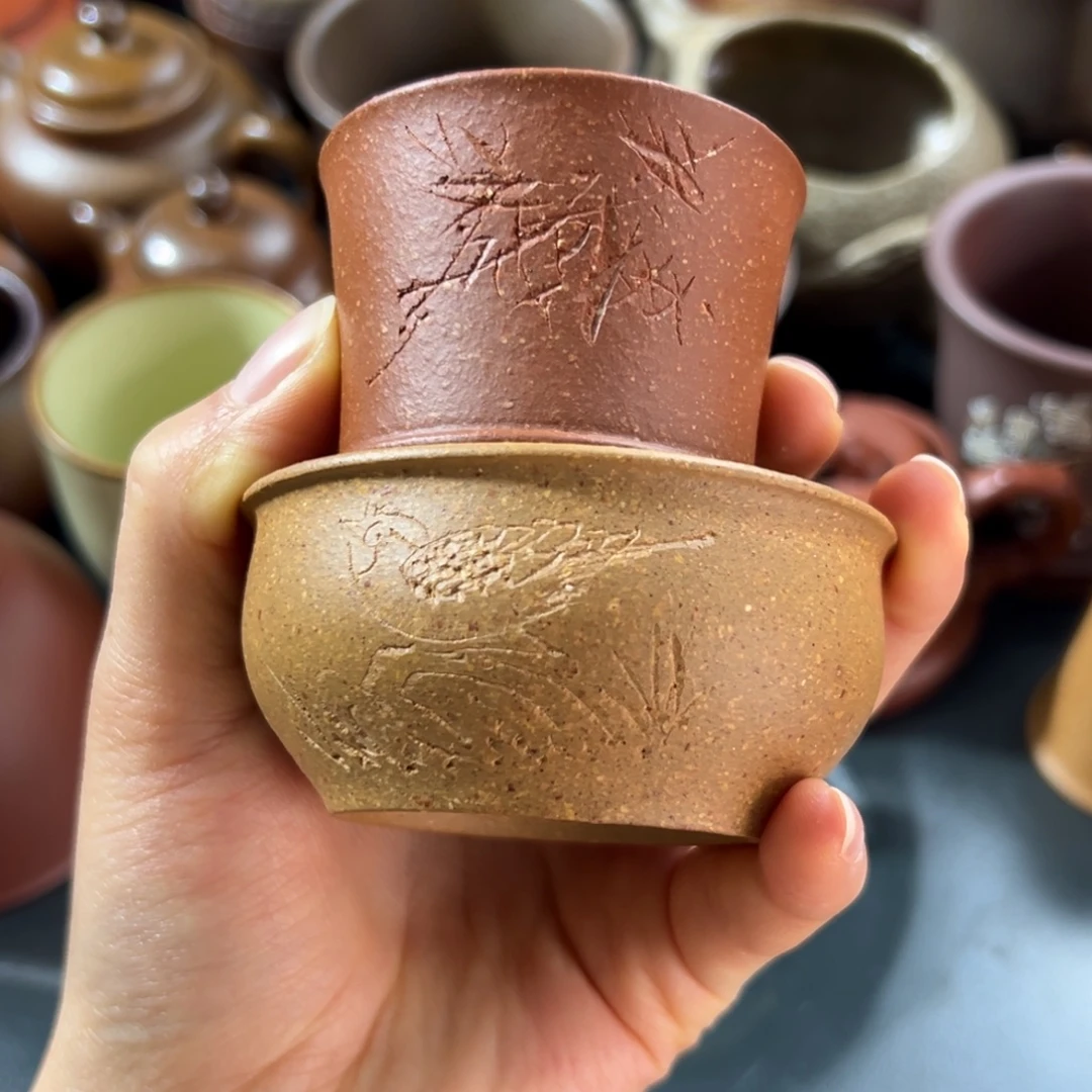 茶杯紫砂拍一发二