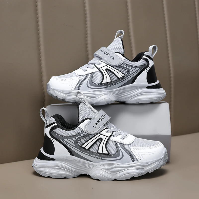 儿童鞋子4-15岁男女中大童春秋季网面透气防臭轻便时尚百搭运动鞋