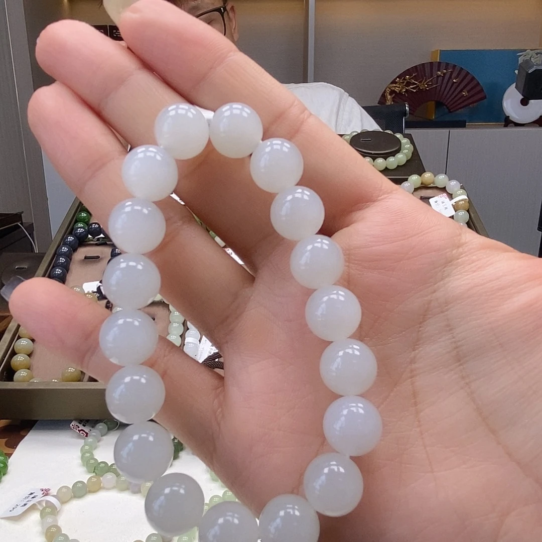 未镶嵌手串和田玉11mm白玉