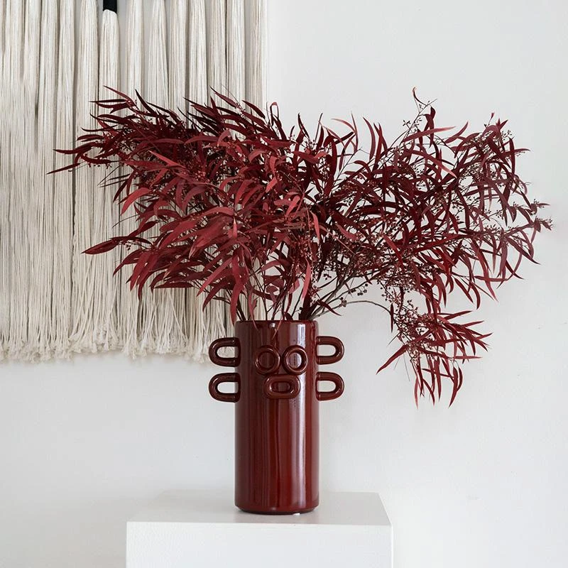 Dnnni中古风人脸陶瓷花瓶摆件样板间民宿客厅插花装饰品创意花器