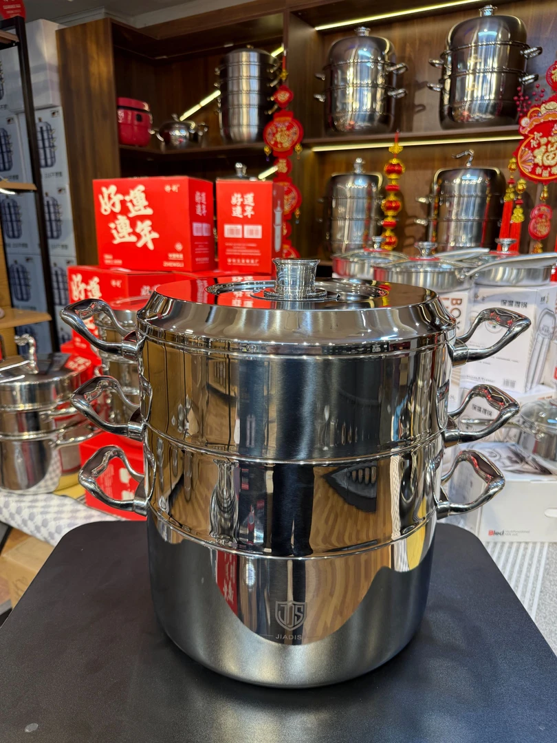 不锈钢316三层蒸锅30CM加厚加深多功能蒸鱼蒸包子电磁炉燃气灶