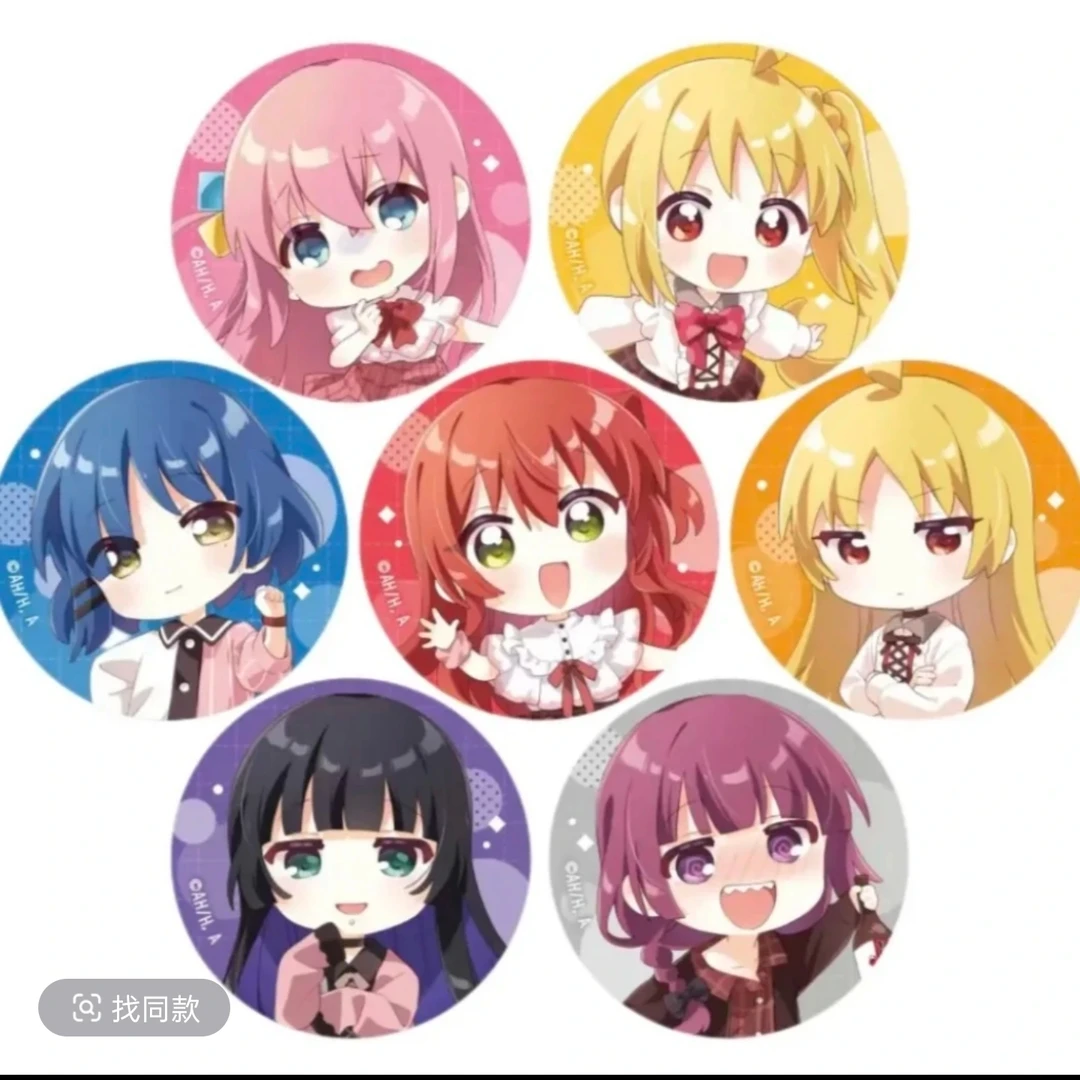 日谷-孤独摇滚AJ2025场贩现货新Q版大头像素风吧唧马口铁盲盒代拆