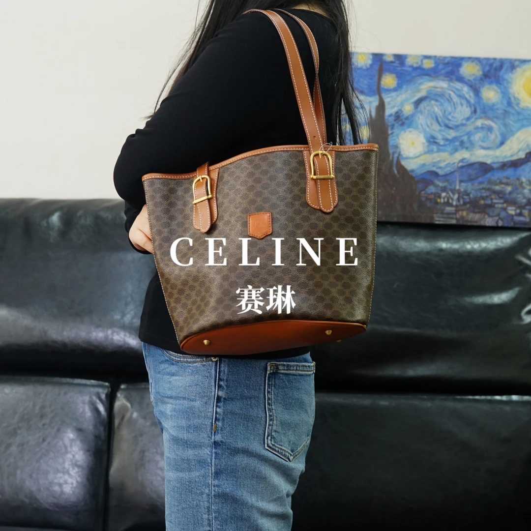 95新 Celine/思琳 老花手拎包/JJ01710708/0708