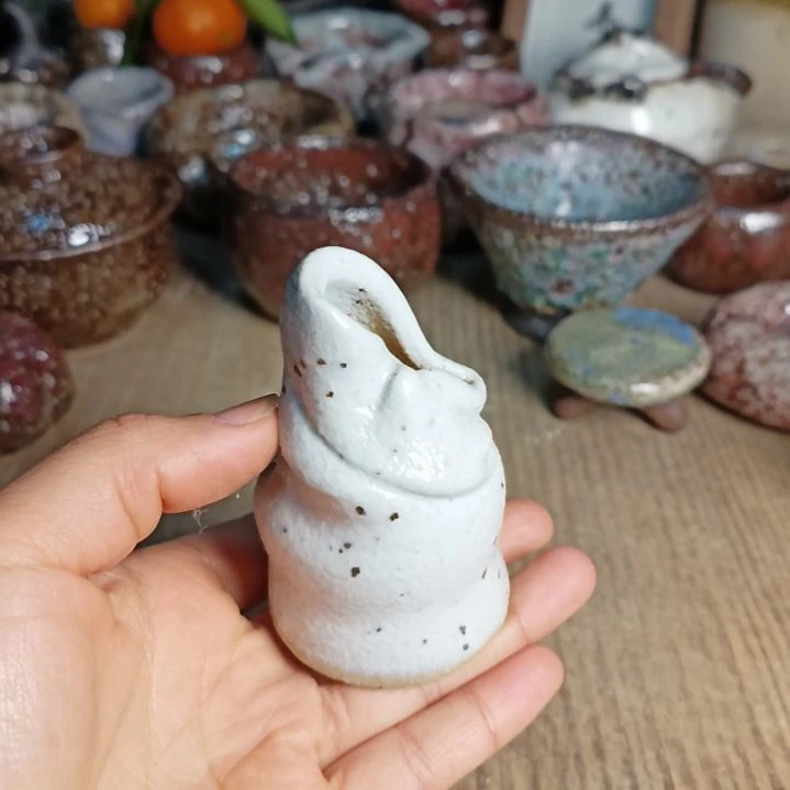 志野柴烧花器一一