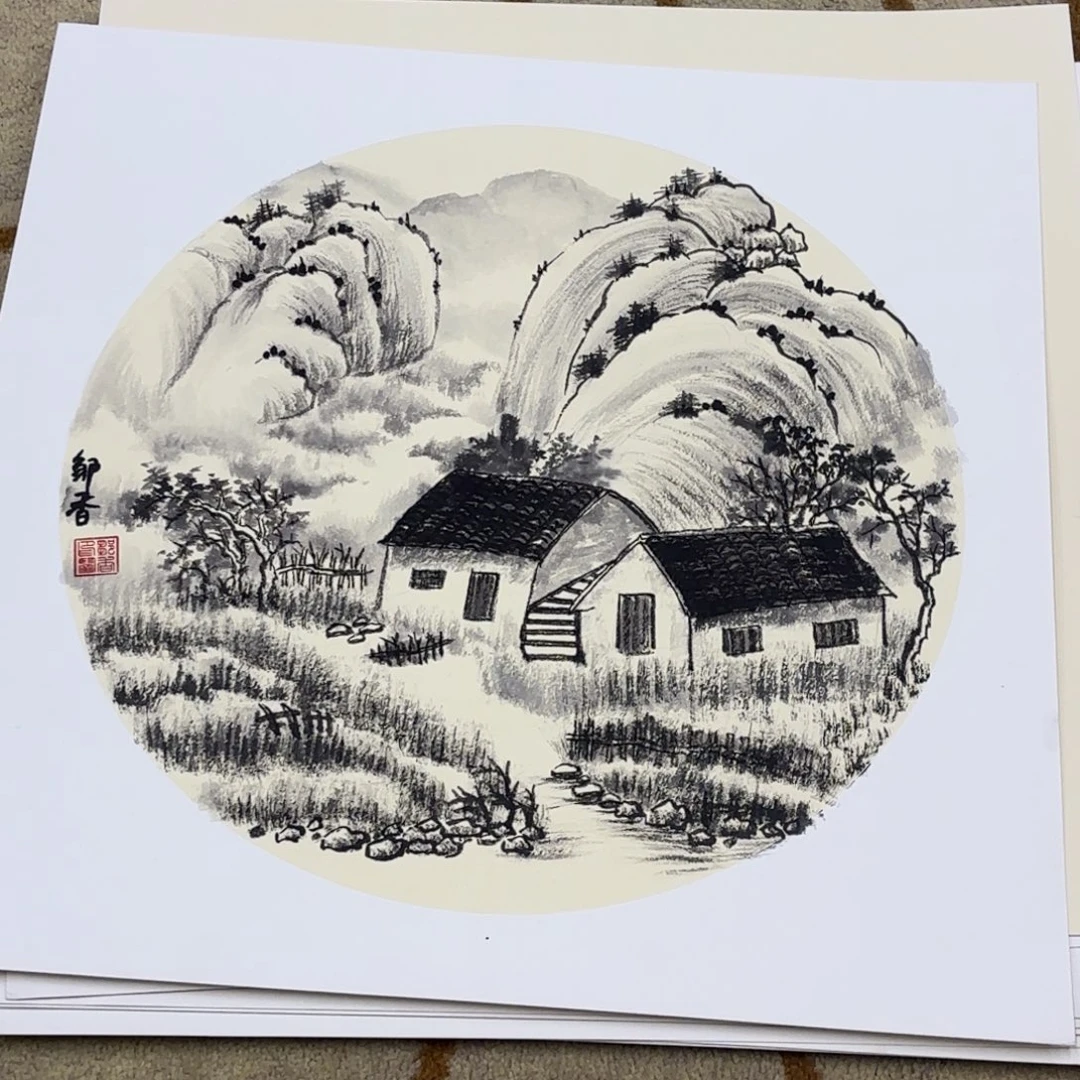 国画50-50卡纸作品艺