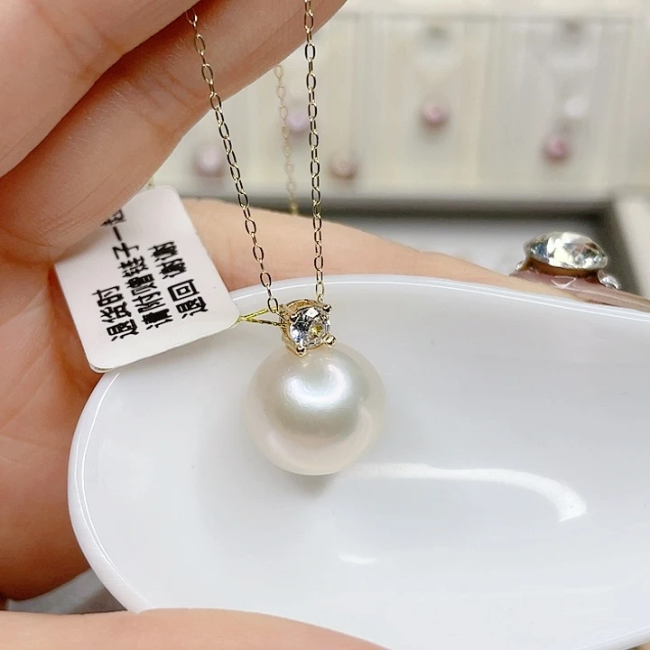合金淡水珍珠吊坠(赠链)