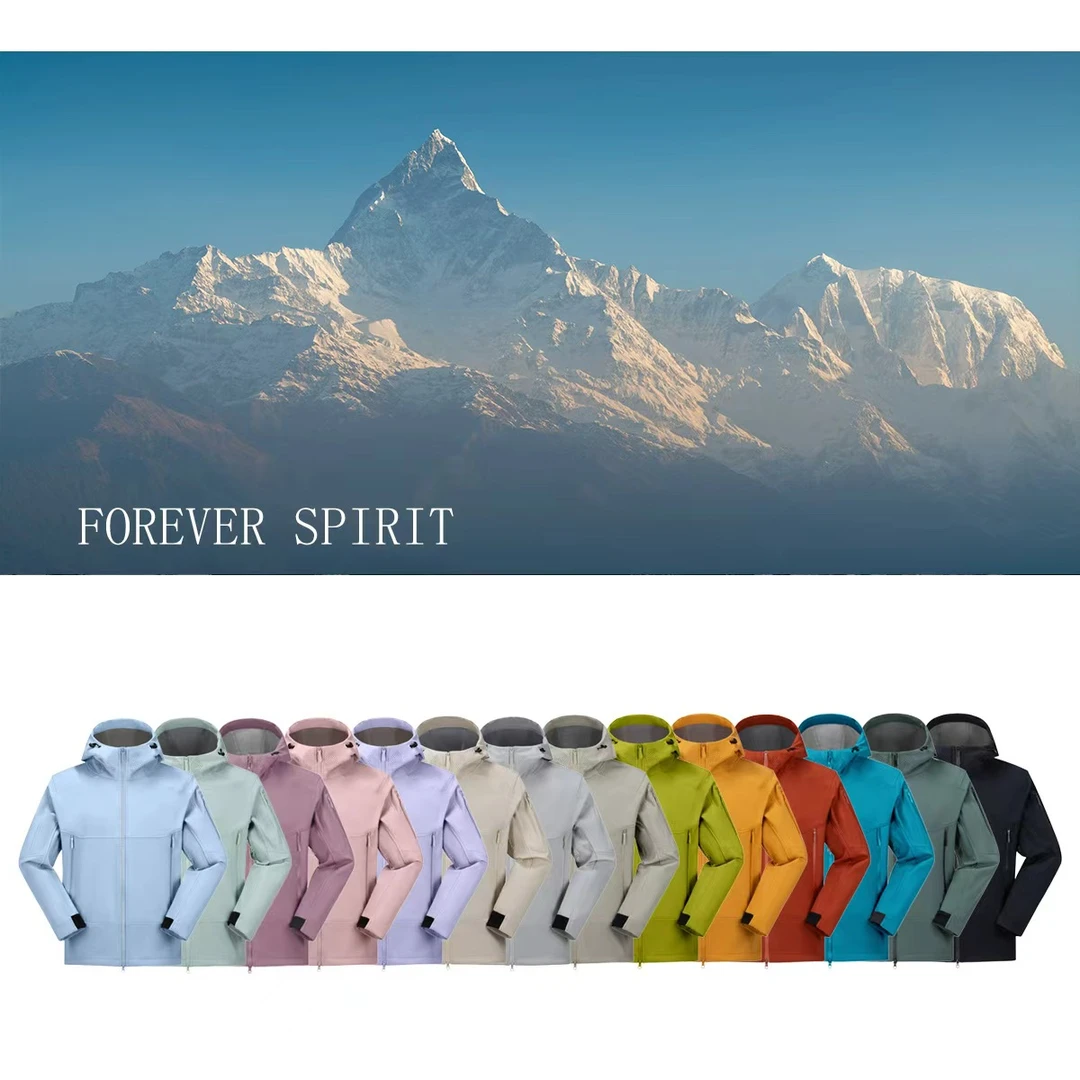 『FOREVER SPIRIT恒境』男女同款运动网纱冲锋加绒软壳外套HM25A136