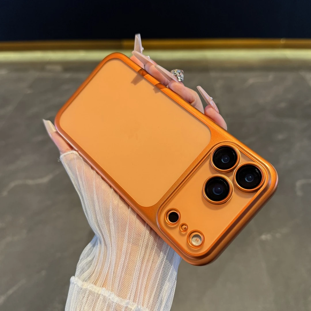 适用于苹果17promax手机壳新款磨砂iPhone17电镀全包镜头超薄防摔