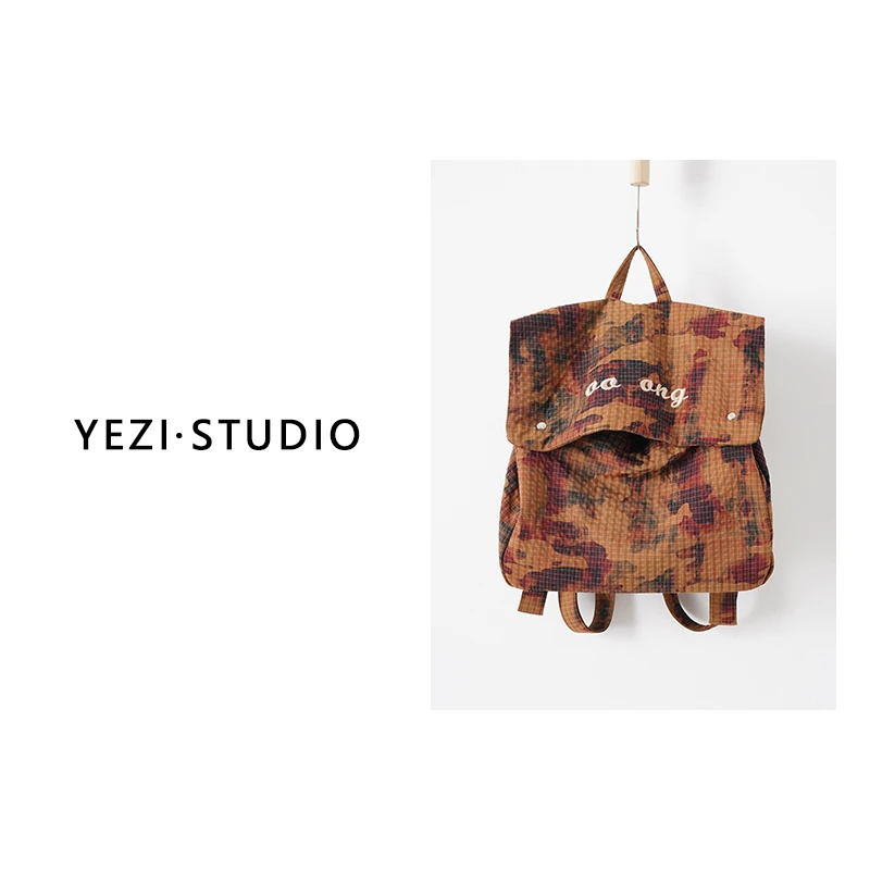 【雅丹之行】森系晕染迷彩旅游大容量设计轻便帆布双肩包25146037