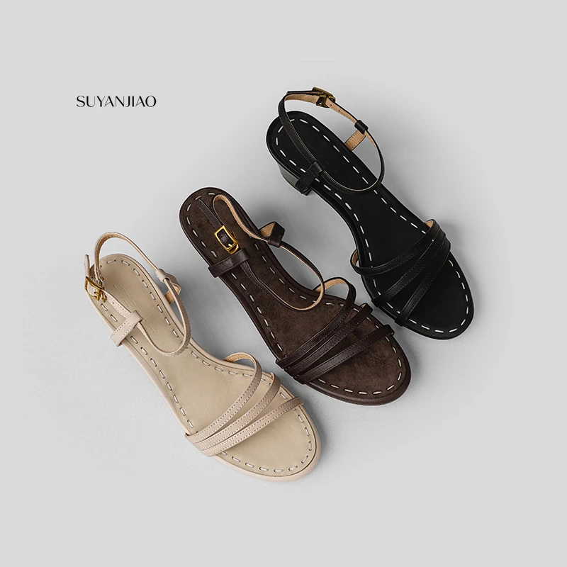 成都凉鞋女2025新款爆款粗跟高跟鞋休闲简约上班不累脚洋气百搭